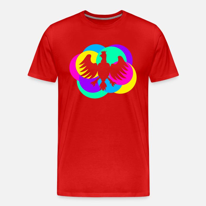 Schützenfest Vogel bunt - Männer Premium Bio T-Shirt - Rot
