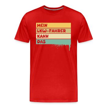 Beruf Lkwfahrer - Männer Premium Bio T-Shirt - Rot - Vorne - Damien (186cm)
