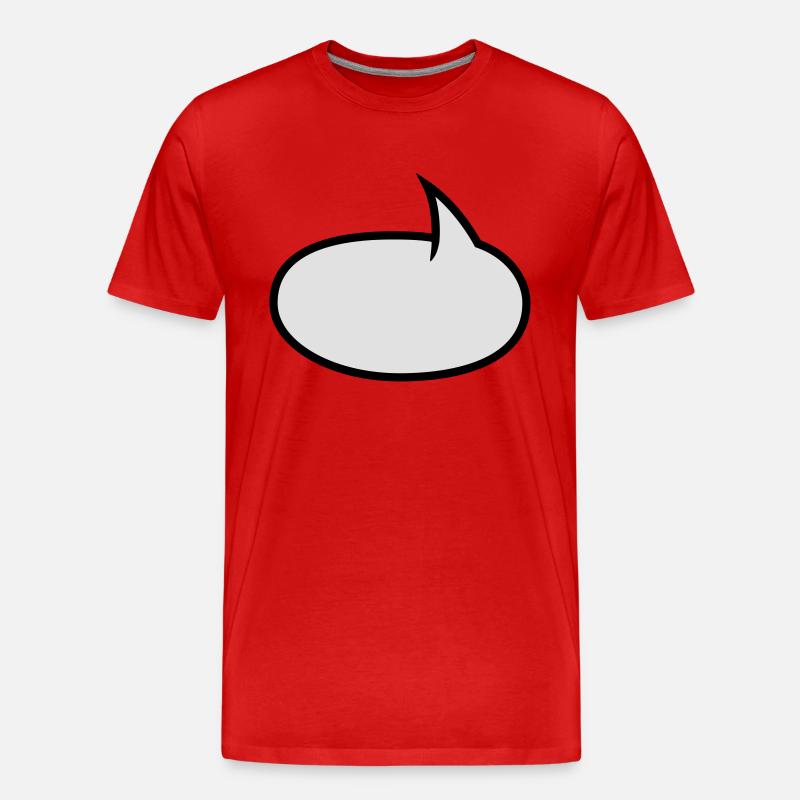 Bulle BD bicolore - T-shirt bio Premium Homme - rouge