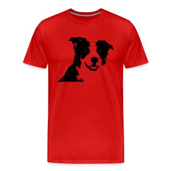Border-Collie - Männer Premium Bio T-Shirt - Rot - Vorne - Damien (186cm)