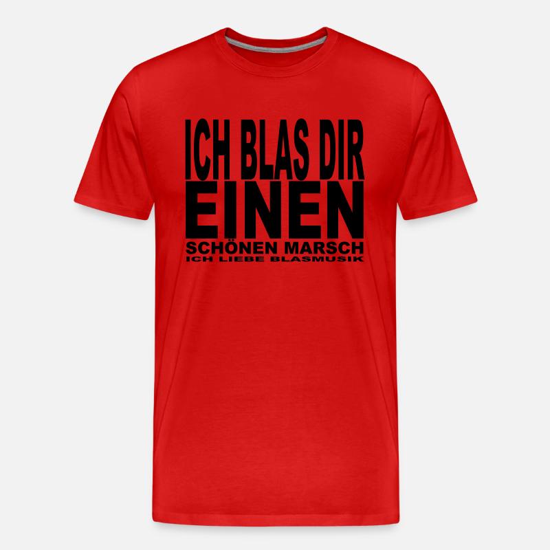 Ich blas dir einen - Männer Premium Bio T-Shirt - Rot