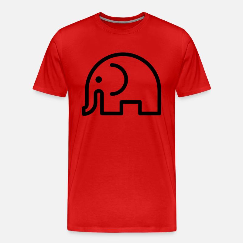 Еlefant - Männer Premium Bio T-Shirt - Rot