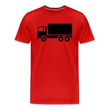 Camion (camion) - T-shirt bio Premium Homme - rouge - Devant - Damien (186cm)