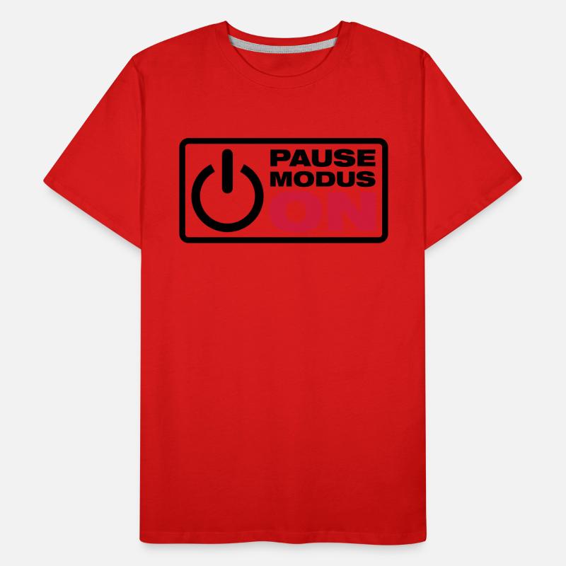 Pause Modus ON Männer Premium Bio T-Shirt