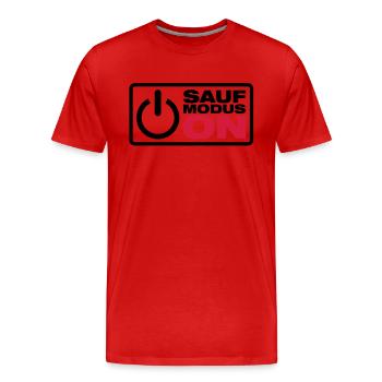 mode SAUF ON - T-shirt bio Premium Homme - rouge - Devant - Damien (186cm)