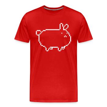 rabbit_pixel - T-shirt bio Premium Homme - rouge - Devant - Damien (186cm)
