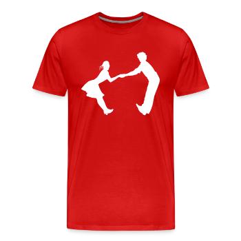 Danse danse couple musique danse musique - T-shirt bio Premium Homme - rouge - Devant - Damien (186cm)