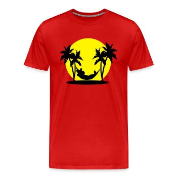 sieste mexicaine - T-shirt bio Premium Homme - rouge - Devant - Damien (186cm)
