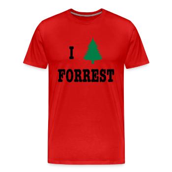 I heart Forrest - T-shirt bio Premium Homme - rouge - Devant - Damien (186cm)