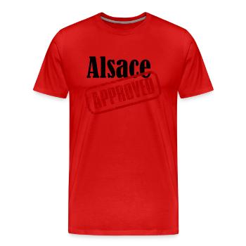Alsace Approved - T-shirt bio Premium Homme - rouge - Devant - Damien (186cm)