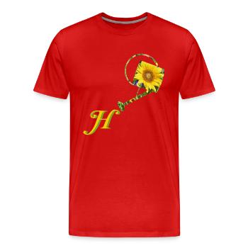 giesskanne h - Männer Premium Bio T-Shirt - Rot - Vorne - Damien (186cm)