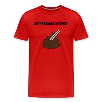 Kranker Scheiss - Männer Premium Bio T-Shirt - Rot - Vorne - Damien (186cm)