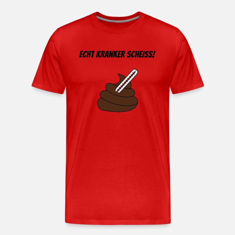Kranker Scheiss - Männer Premium Bio T-Shirt - Rot