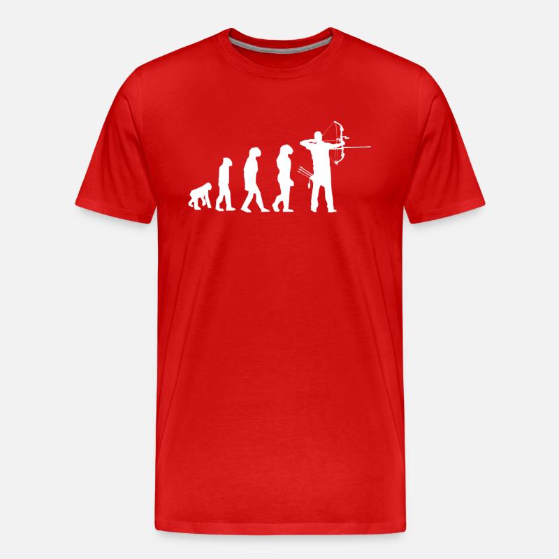 Evolutionsbogen - Männer Premium Bio T-Shirt - Rot