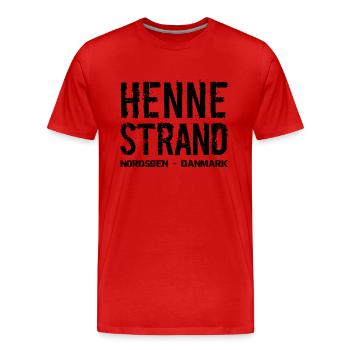 Henne Strand, Westjütland, Dänemark, Nordsee - Männer Premium Bio T-Shirt - Rot - Vorne - Damien (186cm)