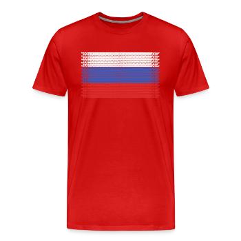 herz russland fahne moskau russia style russian - Männer Premium Bio T-Shirt - Rot - Vorne - Damien (186cm)