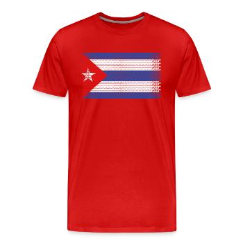 herz love kuba kubanisch kubaner fahne cuban style - Männer Premium Bio T-Shirt - Rot - Vorne - Damien (186cm)