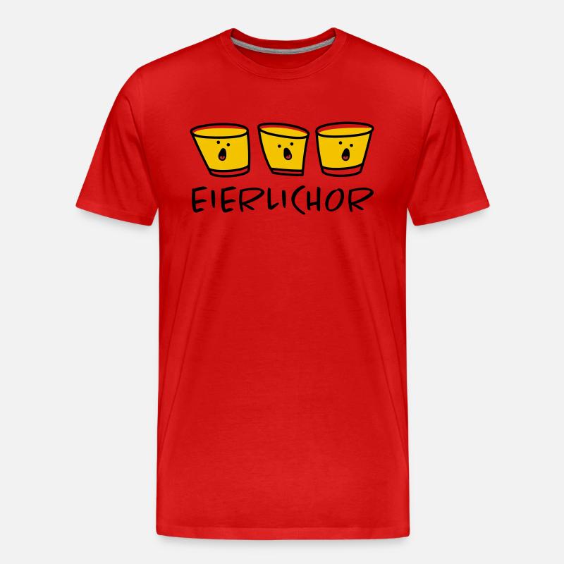 Chor Eierlikör - Männer Premium Bio T-Shirt - Rot
