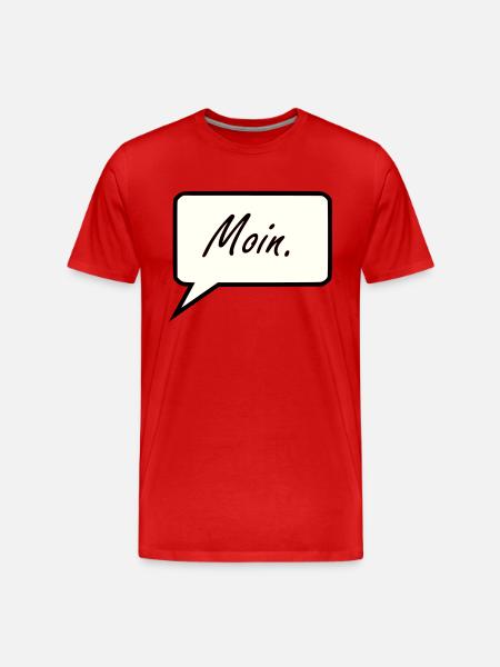 Moin - Männer Premium Bio T-Shirt - Rot