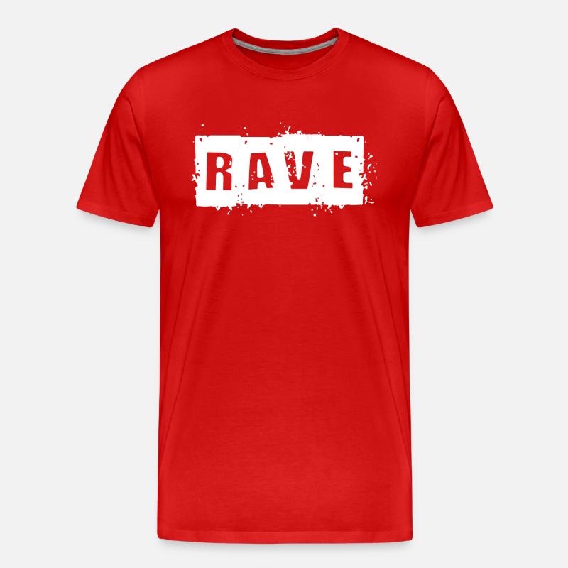Rave - Männer Premium Bio T-Shirt - Rot