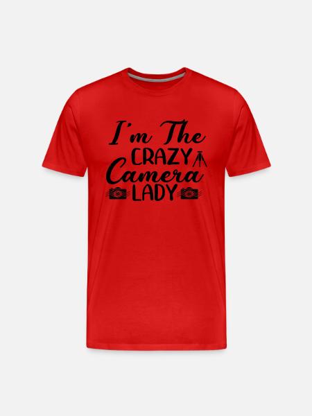 I'm The Crazy Camera Lady - Men's Premium Organic T-Shirt - red