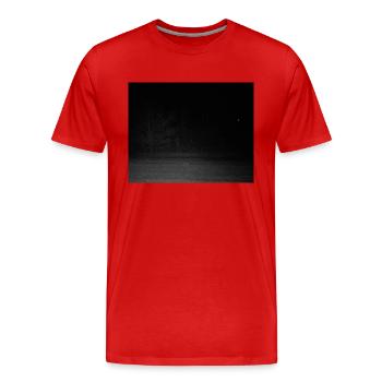 Creepy creature in the forest - Men's Premium Organic T-Shirt - red - Front - Damien (186cm)