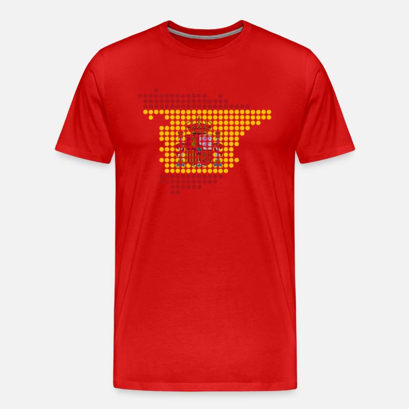 Spanien - Männer Premium Bio T-Shirt - Rot