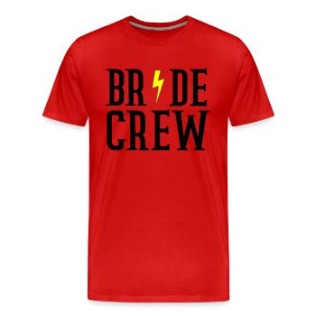 Braut Crew - Männer Premium Bio T-Shirt - Rot - Vorne - Damien (186cm)