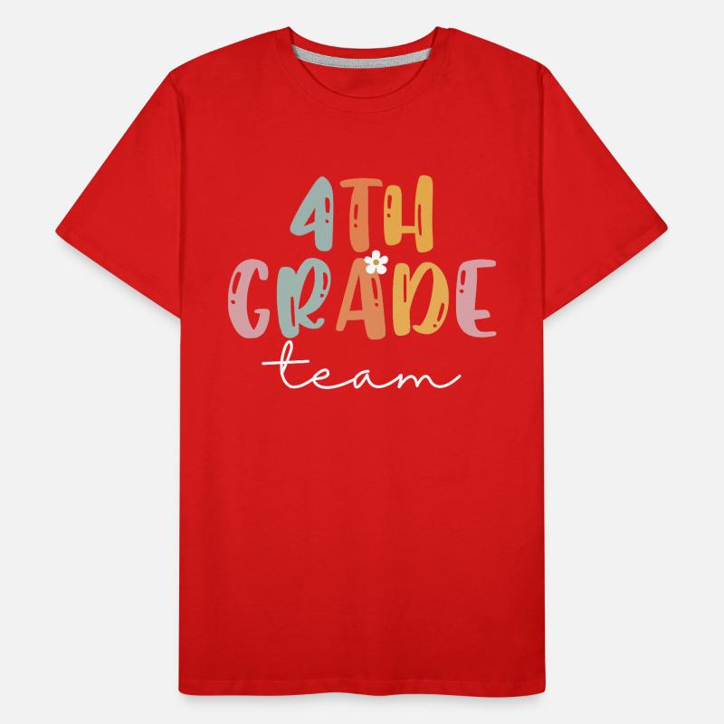 Team 4th Grade Squad Elementary School Men's Premium Organic T-Shirt