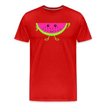 Melon - T-shirt bio Premium Homme - rouge - Devant - Damien (186cm)