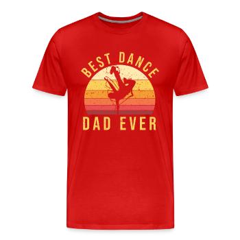 Father-in-law| dancer - Men's Premium Organic T-Shirt - red - Front - Damien (186cm)