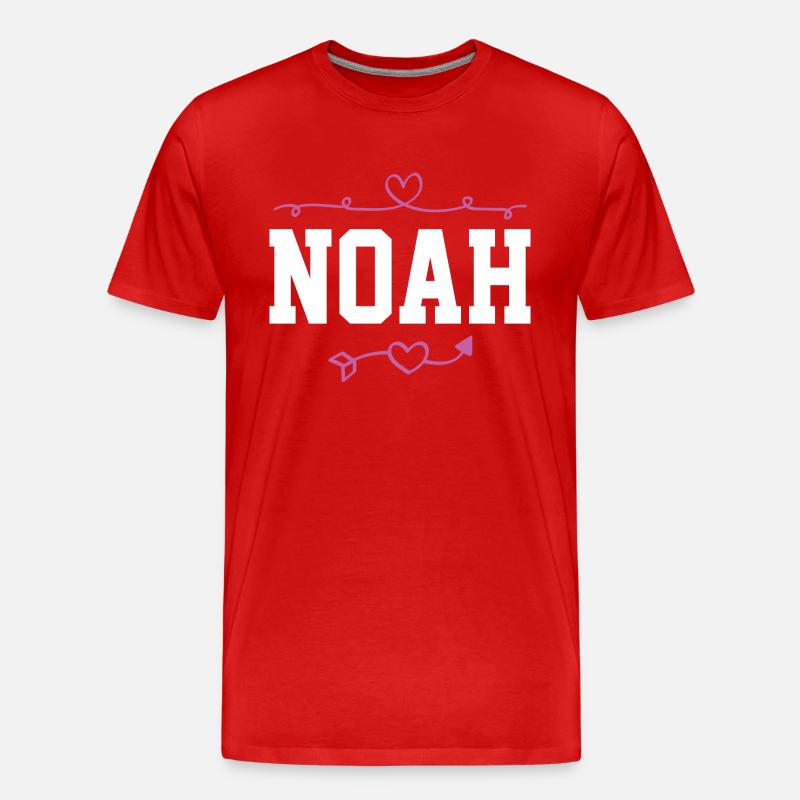 Noah - Männer Premium Bio T-Shirt - Rot