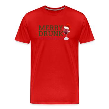 Joyeux ivre - T-shirt bio Premium Homme - rouge - Devant - Damien (186cm)