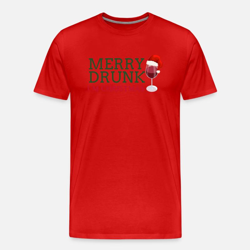 Merry Drunk - Männer Premium Bio T-Shirt - Rot