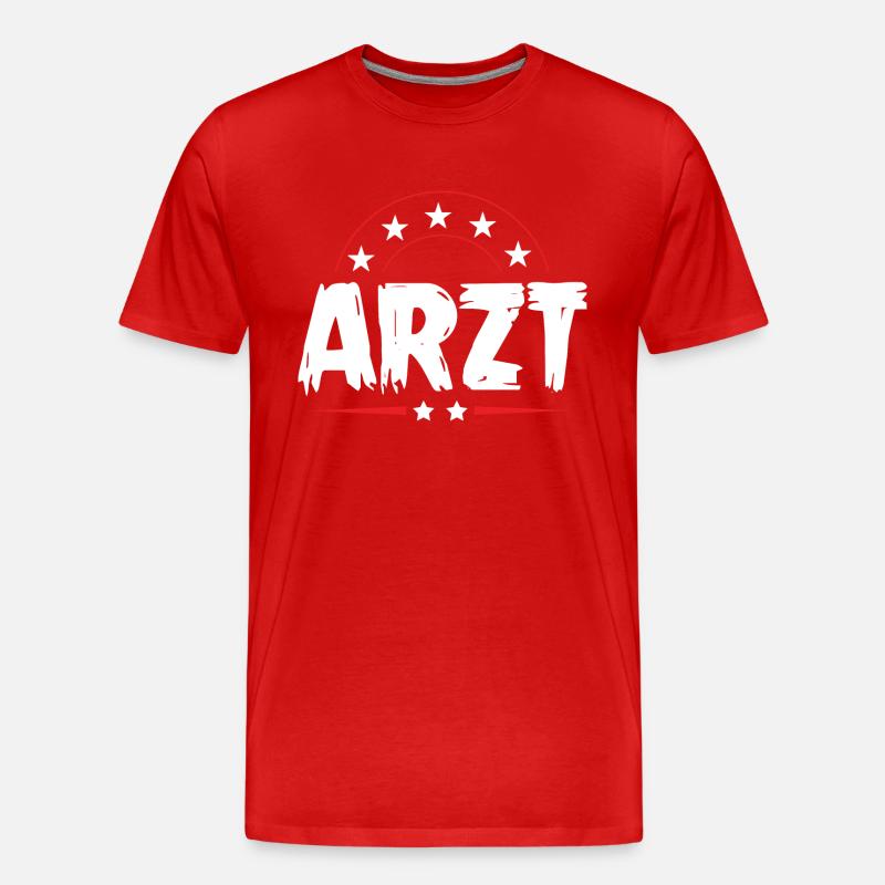 Arzt Beruf - Männer Premium Bio T-Shirt - Rot