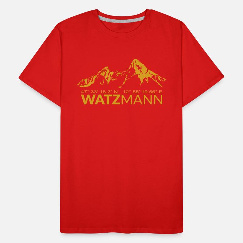 Watzmann GPS coordinates Latitude Longitude Men's Premium Organic T-Shirt