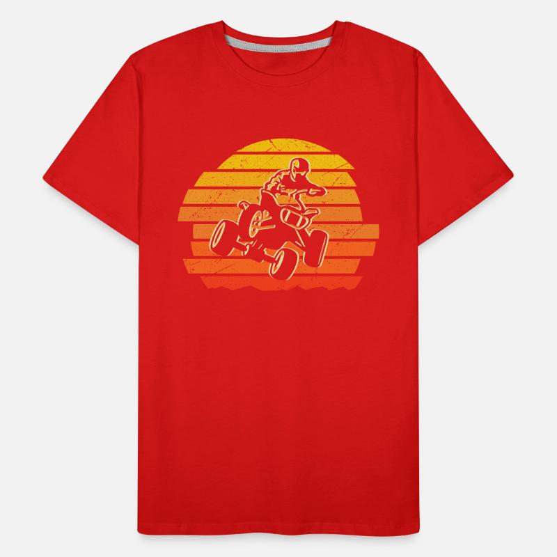 Pilote de VTT Graphique Quad Quad Quad T-shirt bio Premium Homme
