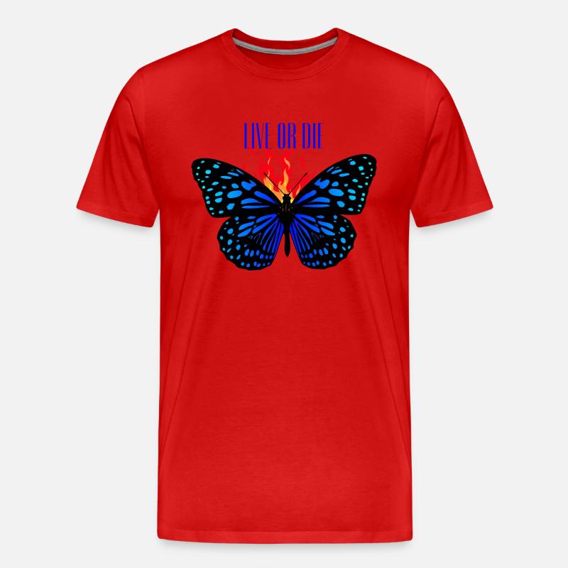 LIVE OR DIE - Männer Premium Bio T-Shirt - Rot