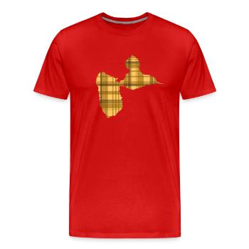 Guadeloupe - Männer Premium Bio T-Shirt - Rot - Vorne - Damien (186cm)
