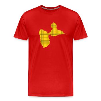 Guadeloupe - Männer Premium Bio T-Shirt - Rot - Vorne - Damien (186cm)