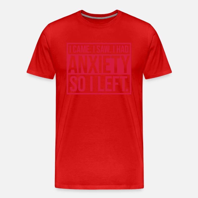 J’avais de l’anxiété en disant - T-shirt bio Premium Homme - rouge