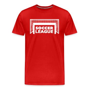 Fußball Soccer - Männer Premium Bio T-Shirt - Rot - Vorne - Damien (186cm)