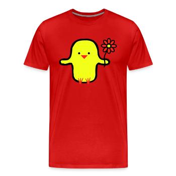 cute bird - Männer Premium Bio T-Shirt - Rot - Vorne - Damien (186cm)