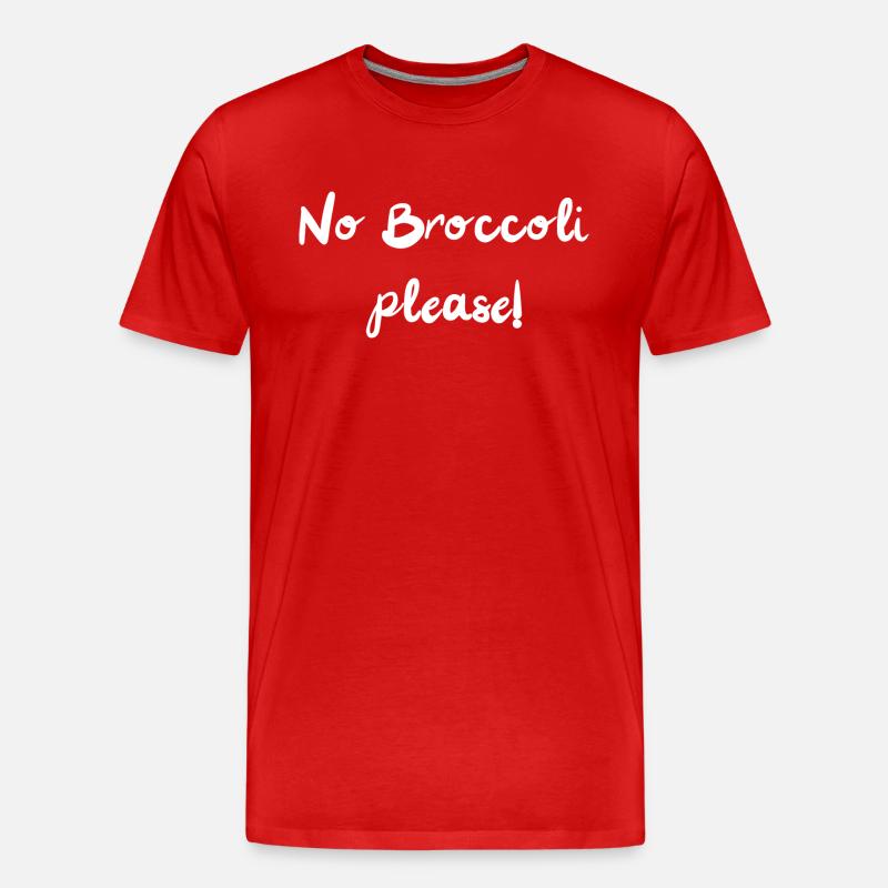No Broccoli please! - Männer Premium Bio T-Shirt - Rot
