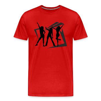 Danse Musique de danse - T-shirt bio Premium Homme - rouge - Devant - Damien (186cm)
