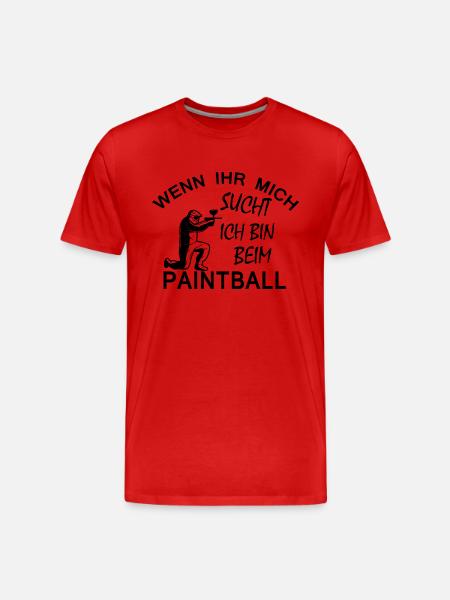 Paintball Airsoft - Männer Premium Bio T-Shirt - Rot