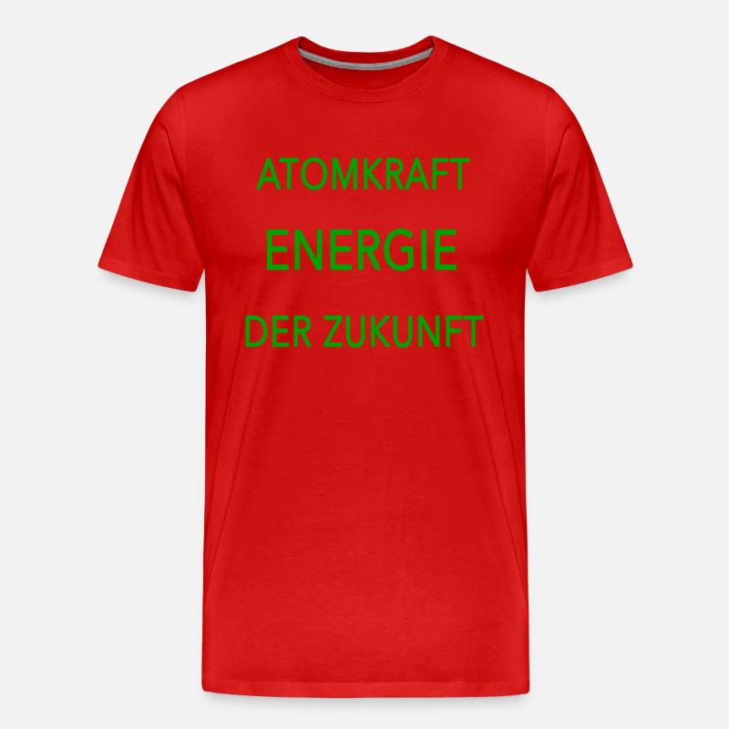 Atomkraft Energie der Zukunft - Männer Premium Bio T-Shirt - Rot