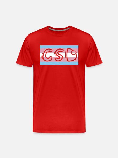Trans Pride Flag CSD - Men's Premium Organic T-Shirt - red