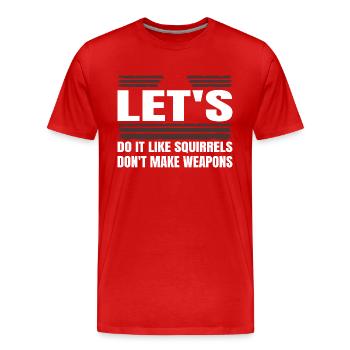 Green Cool Citation Drôle Humour Paix pour Paris - T-shirt bio Premium Homme - rouge - Devant - Damien (186cm)