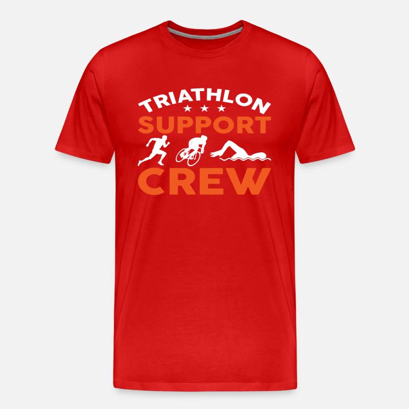 Triathlon Support Crew - Männer Premium Bio T-Shirt - Rot